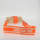 Christian Dior Shoulder Bag Raffia Orange Beige Auth 132405M-7