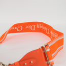 Christian Dior Shoulder Bag Raffia Orange Beige Auth 132405M-14