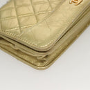 CHANEL Matelasse Chain Shoulder Bag Leather Gold CC Auth 132419-9
