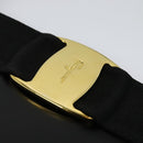 Salvatore Ferragamo Vala Shoulder Bag Leather Black Silver Auth 132421-9