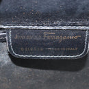 Salvatore Ferragamo Vala Shoulder Bag Leather Black Silver Auth 132421-12