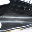 Salvatore Ferragamo Vala Shoulder Bag Leather Black Silver Auth 132421-10