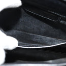 Salvatore Ferragamo Vala Shoulder Bag Leather Black Silver Auth 132421-11