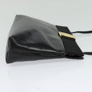Salvatore Ferragamo Vala Shoulder Bag Leather Black Silver Auth 132421-4