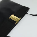 Salvatore Ferragamo Vala Shoulder Bag Leather Black Silver Auth 132421-6