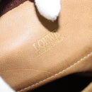 LOEWE Shoulder Bag Suede Brown Gold Auth 132430-11