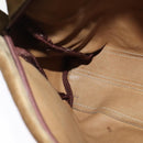 LOEWE Shoulder Bag Suede Brown Gold Auth 132430-18