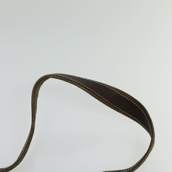 LOEWE Shoulder Bag Suede Brown Gold Auth 132430