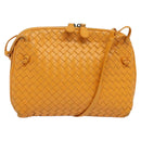 BOTTEGA VENETA INTRECCIATO Shoulder Bag Leather Yellow Auth 132431-1