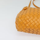 BOTTEGA VENETA INTRECCIATO Shoulder Bag Leather Yellow Auth 132431-10