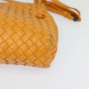 BOTTEGA VENETA INTRECCIATO Shoulder Bag Leather Yellow Auth 132431-11