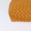 BOTTEGA VENETA INTRECCIATO Shoulder Bag Leather Yellow Auth 132431-12