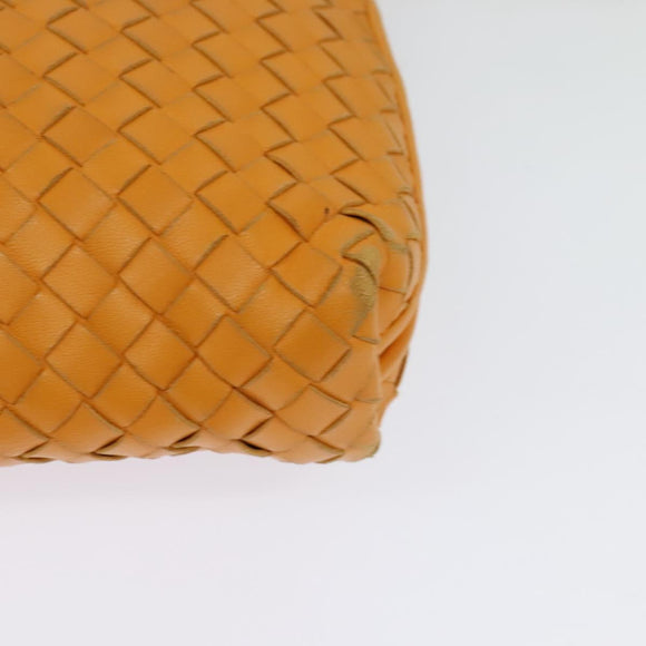 BOTTEGA VENETA INTRECCIATO Shoulder Bag Leather Yellow Auth 132431