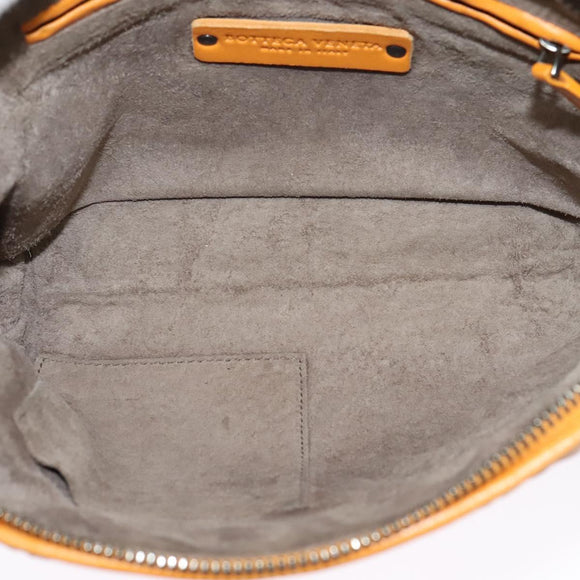 BOTTEGA VENETA INTRECCIATO Shoulder Bag Leather Yellow Auth 132431