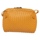 BOTTEGA VENETA INTRECCIATO Shoulder Bag Leather Yellow Auth 132431-2