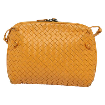 BOTTEGA VENETA INTRECCIATO Shoulder Bag Leather Yellow Auth 132431 - 0
