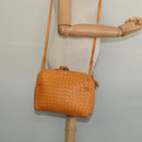 BOTTEGA VENETA INTRECCIATO Shoulder Bag Leather Yellow Auth 132431-21