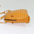 BOTTEGA VENETA INTRECCIATO Shoulder Bag Leather Yellow Auth 132431-4
