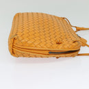BOTTEGA VENETA INTRECCIATO Shoulder Bag Leather Yellow Auth 132431-5