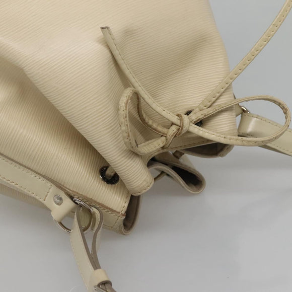 LOUIS VUITTON Epi Petit Noe Shoulder Bag White Yvoire M4084J LV Auth 132439