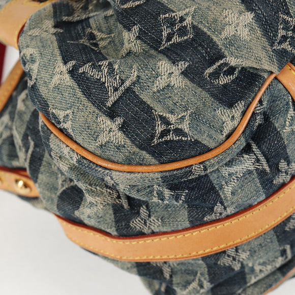 LOUIS VUITTON Monogram Denim Porte Epaul Rey MM Bag Blue M95334 LV Auth 132443V