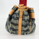 LOUIS VUITTON Monogram Denim Porte Epaul Rey MM Bag Blue M95334 LV Auth 132443V-4