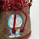 GUCCI Micro GG Supreme Doraemon Collaboration Bag PVC Beige Gold Auth 132450SAM-10