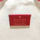 GUCCI Micro GG Supreme Doraemon Collaboration Bag PVC Beige Gold Auth 132450SAM-18