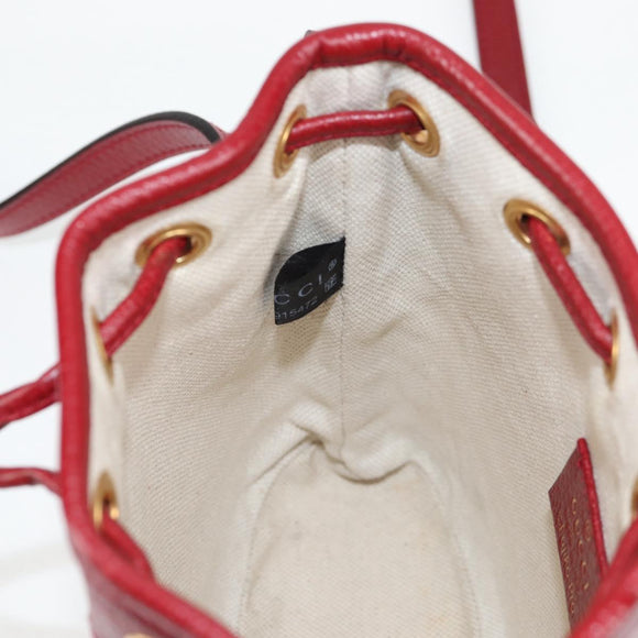 GUCCI Micro GG Supreme Doraemon Collaboration Bag PVC Beige Gold Auth 132450A