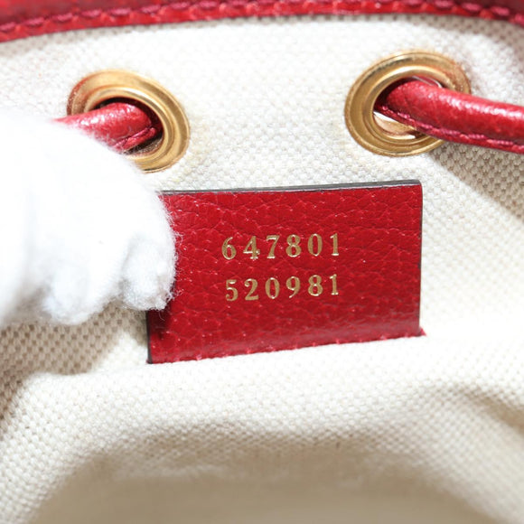 GUCCI Micro GG Supreme Doraemon Collaboration Bag PVC Beige Gold Auth 132450SAM