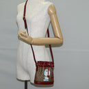 GUCCI Micro GG Supreme Doraemon Collaboration Bag PVC Beige Gold Auth 132450SAM-21