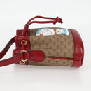GUCCI Micro GG Supreme Doraemon Collaboration Bag PVC Beige Gold Auth 132450A-3