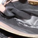 Miu Miu Matelasse Hand Bag Leather 2way Beige Gold Auth 132451-17