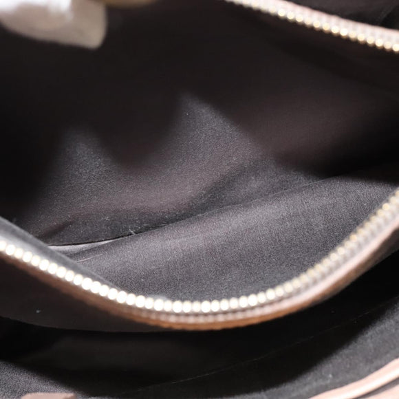 Miu Miu Matelasse Hand Bag Leather 2way Beige Gold Auth 132451