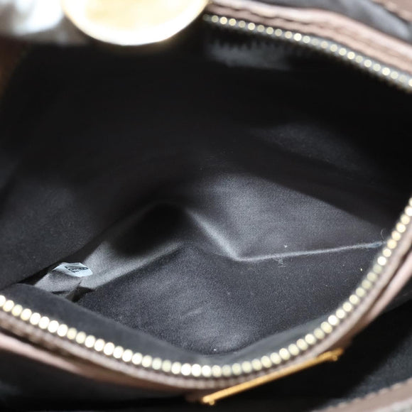 Miu Miu Matelasse Hand Bag Leather 2way Beige Gold Auth 132451