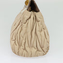 Miu Miu Matelasse Hand Bag Leather 2way Beige Gold Auth 132451-5