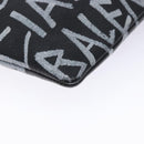 BALENCIAGA Clutch Bag Leather Black 494040 Auth 132454-16