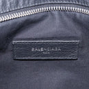 BALENCIAGA Clutch Bag Leather Black 494040 Auth 132454-9