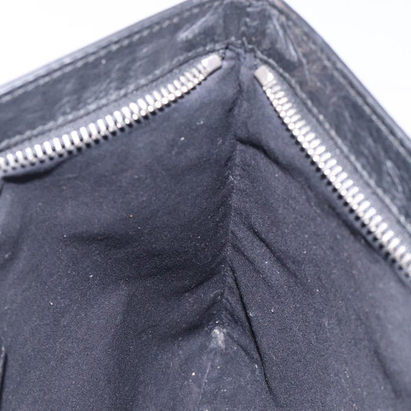 BALENCIAGA Clutch Bag Leather Black 494040 Auth 132454