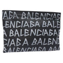 BALENCIAGA Clutch Bag Leather Black 494040 Auth 132454-1
