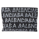 BALENCIAGA Clutch Bag Leather Black 494040 Auth 132454-2