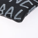 BALENCIAGA Clutch Bag Leather Black 494040 Auth 132454-7