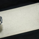 BALENCIAGA Navy Kabas Hand Bag Canvas Ivory Silver Auth 132455-15