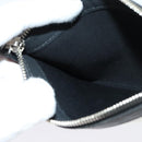 BALENCIAGA Navy Kabas Hand Bag Canvas Ivory Silver Auth 132455-22