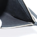 BALENCIAGA Navy Kabas Hand Bag Canvas Ivory Silver Auth 132455-23