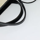 BALENCIAGA Navy Kabas Hand Bag Canvas Ivory Silver Auth 132455-7