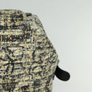 CHANEL Hand Bag Tweed Black Silver CC Auth 132459-14