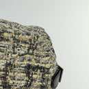 CHANEL Hand Bag Tweed Black Silver CC Auth 132459-16