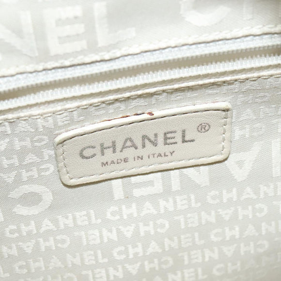CHANEL Hand Bag Tweed Black Silver CC Auth 132459