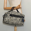 CHANEL Hand Bag Tweed Black Silver CC Auth 132459-22